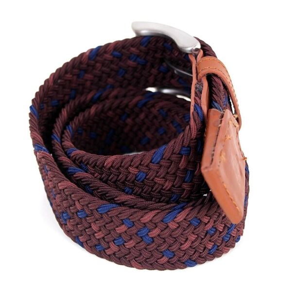 Gentlemen's Hardware BROWN LEATHER MULTICOLOR ELASTIC CORD MEN'S BELT 30-40 (B54 - Picture 4 of 14